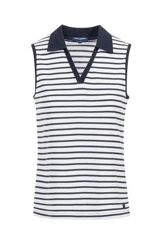 Top - Blanc et bleu