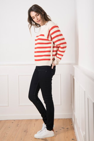 Pull - Blanc et rouge