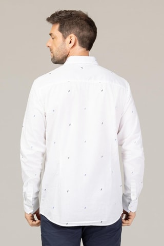 Camisa - Branco - Branco e azul