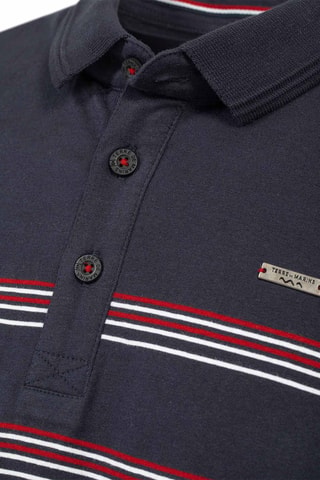 Polo CEPLA - Índigo - Branco e vermelho