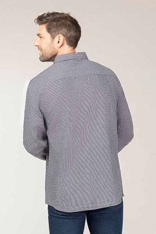 Camisa - Cinzento - Azul e cinzento