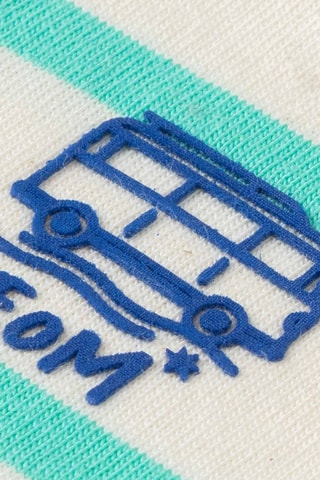 T-shirt - Blanc et bleu