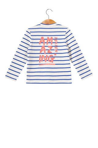 T-shirt - Blanc et bleu