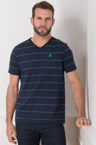 T-shirt - Índigo - Branco, azul e verde