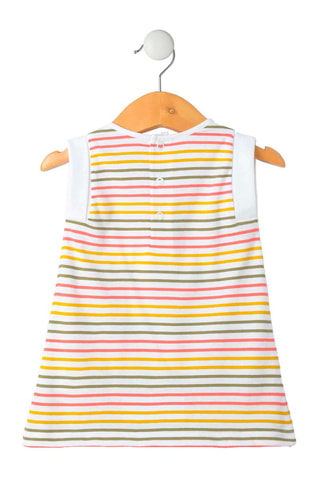 Robe Elassia BB - Blanc, jaune et rose