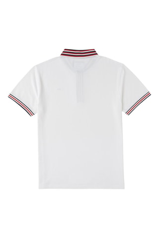 Polo Cabyst - Branco - Branco, preto e vermelho