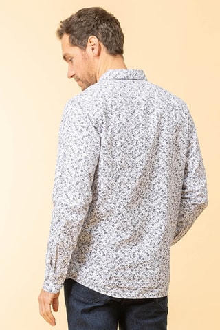 Camisa - Branco - Branco, preto e cinzento