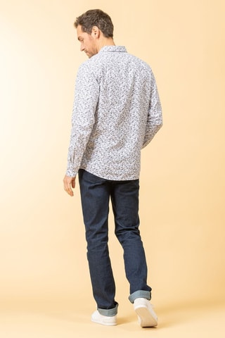 Camisa - Branco - Branco, preto e cinzento