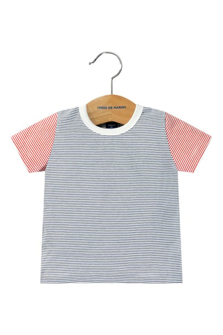 Salopette et t-shirt Revo - Blanc, rouge et bleu