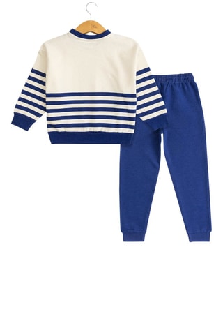 Sweat et jogging - Blanc et bleu