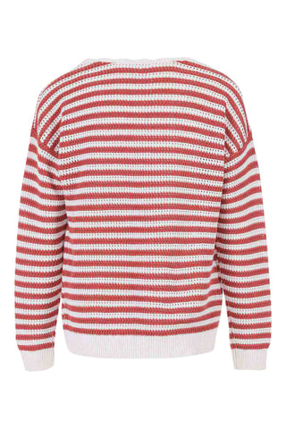 Pull Haspull - Blanc et rose