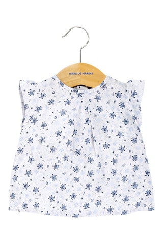 Blouse Choupa - Blanc et bleu