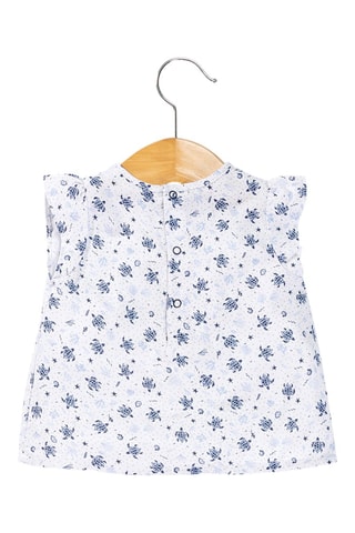 Blouse Choupa - Blanc et bleu