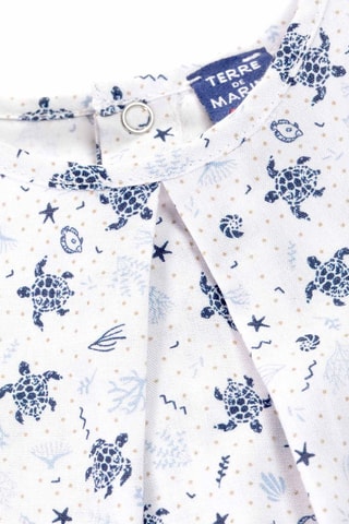 Blouse Choupa - Blanc et bleu