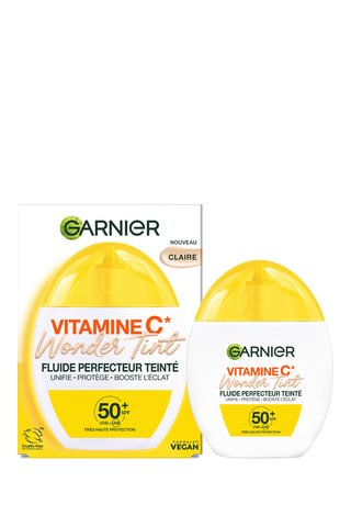 Fluido perfezionatore colorato SPF 50+ Vitamina C Wonder Tint - Chiaro - 40 ml - Garnier