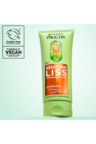 Shampoo lisciante Keratin Sleek - Capelli secchi e indisciplinati - 200 ml - Garnier