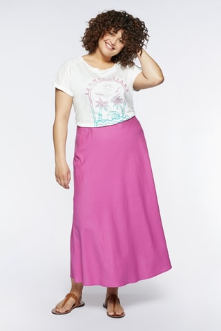 Jupe longue en lin - Violet