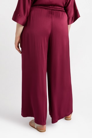 Pantalon palazzo taille haute - Rouge