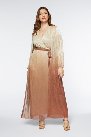 Kimono plissé dip and dye - Multicolore