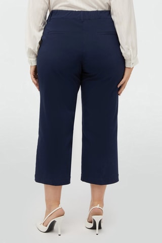 Pantalon droit 7/8 taille haute - Bleu