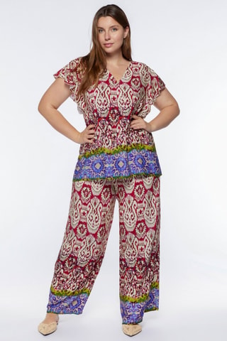 Pantalon wide legs - Rouge