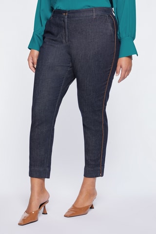 Jean droit 7/8 - Bleu