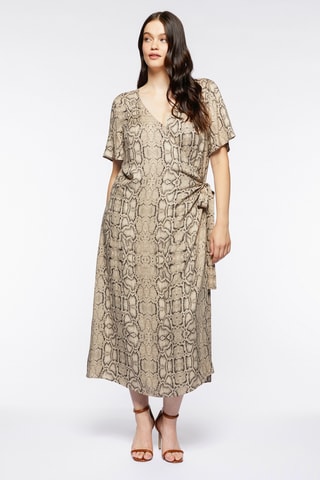 Robe portefeuille - Beige