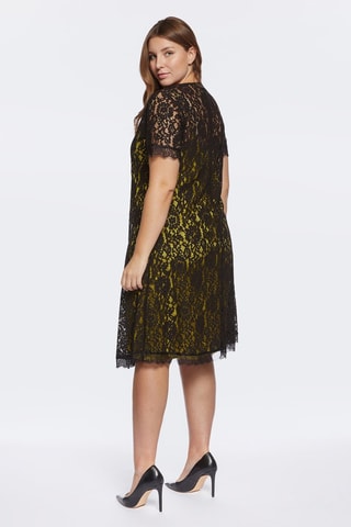 Robe en dentelle - Noir et jaune