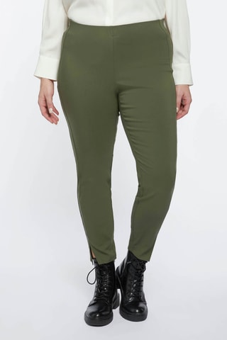Pantalon skinny taille haute - Kaki - Vert