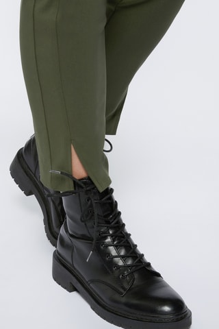 Pantalon skinny taille haute - Kaki - Vert
