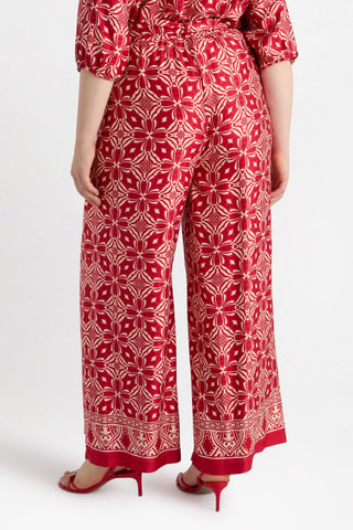Pantalon taille haute - Rouge