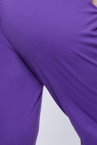 Pantalon droit 7/8 taille haute - Violet - Violet