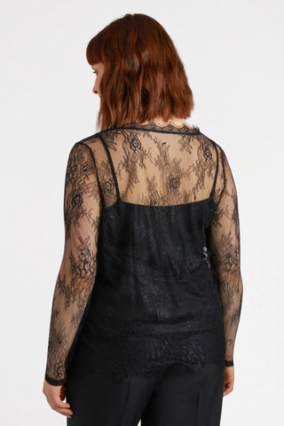 Top en dentelle - Noir