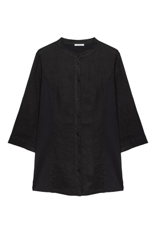 Chemisier en lin - Noir
