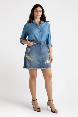 Minijupe en jean - Bleu