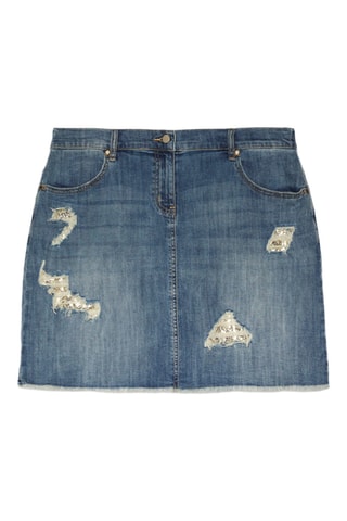 Minijupe en jean - Bleu