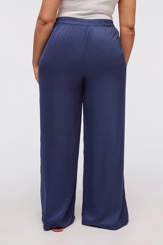 Pantalon taille haute - Bleu marine - Bleu