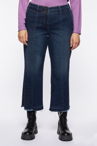 Jean droit 7/8 - Bleu