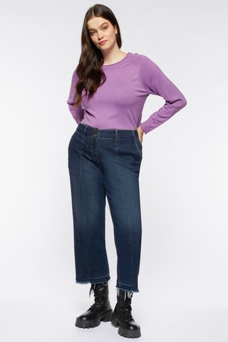Jean droit 7/8 - Bleu