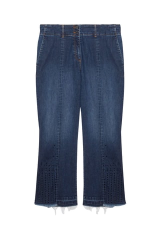 Jean droit 7/8 - Bleu