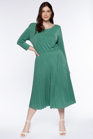 Robe plissée - Vert