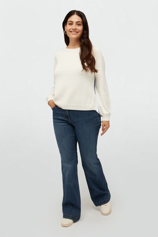 Pull bi-matière - Blanc