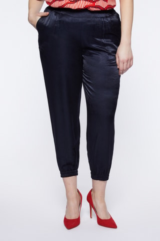 Pantalon 7/8 taille haute - Bleu