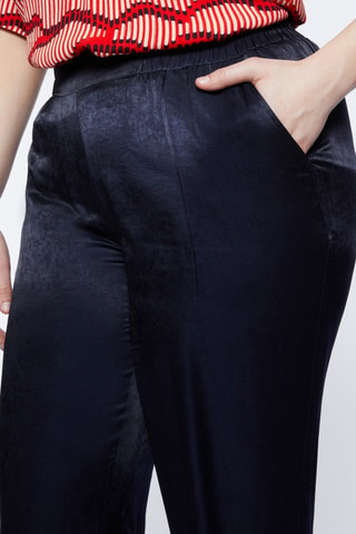 Pantalon 7/8 taille haute - Bleu