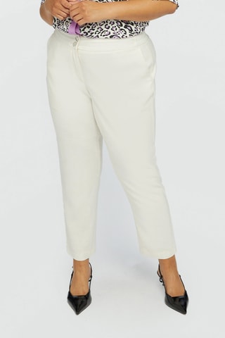 Pantalon droit taille haute - Blanc