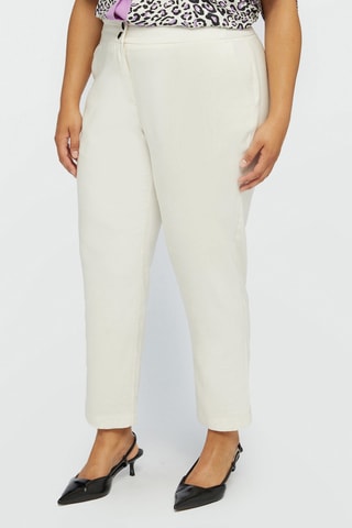 Pantalon droit taille haute - Blanc