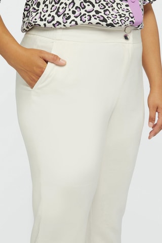 Pantalon droit taille haute - Blanc