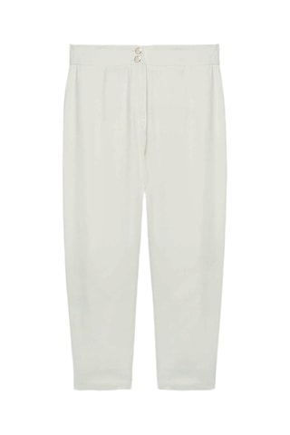 Pantalon droit taille haute - Blanc