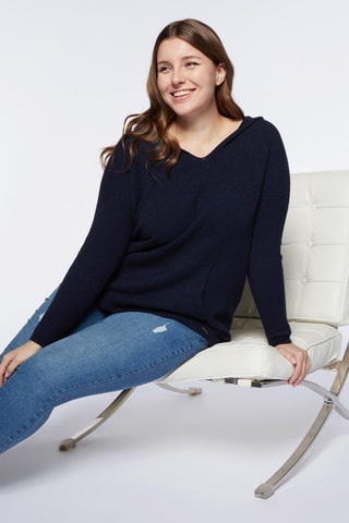 Pull à capuche - Bleu