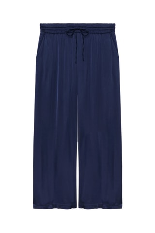 Pantalon palazzo taille haute - Bleu